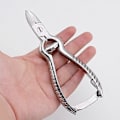 Miniatyrbillede 2 af 4: Stor kraftig negleklipper til tykke tånegle, manicure pedicure, dobbelt fjeder. Super trimmer buet rustfrit stål 20 mm klinge