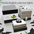 Pikkukuva 1 / 5: 3D Panda Kalenteri 2024 Paperinleikkaustaide Valolla Aikakalenteri 2024 DIY Lahjoihin Työpöydän Koristeluun