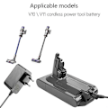 Miniatyrbillede 5 af 5: Oplader til V10 V11 V15 SV12 SV15 Støvsuger Udskiftningsopladningsledning Batteristrøm Adapter 30.45V