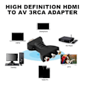Miniatyrbillede 3 af 4: Video Audio Converter Adapter HDMI til 3 RCA Adapter Bærbar HDMI til AV Rød Hvid Gul HDMI til AV Converter HD HDMI til AV Converter Datakabel (1 stk)