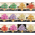 Pikkukuva 1 / 2: Raha Puut Feng Shui Vauraus Raha Sitriini Keltainen Bonsai Jalokivi Reiki Akryyli A6
