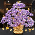 Miniatyrbillede 2 af 2: Penge Træer Feng Shui Rigdom Penge Citrin Gul Bonsai Ædelsten Reiki Akryl A5