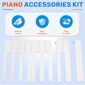 Miniatyrbild 4 av 5: Piano Tillbehör Kit Inga Sido Vita Tangenter Läder på Stycket Piano Tangenter Läder Piano Tillbehör 5