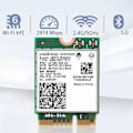 Pikkukuva 3 / 5: Wi-Fi 6 AX201 M.2 Key E CNVio 2 Wifi -kortti Dual Band 3000Mbps Langaton Bluetooth 5.0 2.4Ghz/5Ghz