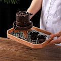 Miniatyrbillede 4 af 5: Glas Multifunktionel Kop & Krus Holder Fad Skrivebordsorganisator Frugt Snack Bakker til Skrivebord Badeværelse Bord
