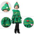 Miniatyrbild 3 av 5: Juldräkt Barn Cosplay Jultomte Träd Uppträdande Dansdräkt Pojke Flicka Julklapp Trädhatt Jul Uppträdandedräkter 140cm