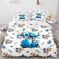 Pikkukuva 1 / 2: Stitch 3D-tulostettu vuodevaatesetti pussilakana peittopäällinen tyynyliina lasten lahja Väri 10 AU single 140x210cm