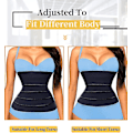 Miniatyrbillede 3 af 4: Taljetræner til kvinder Maveindpakning Taljetrimmer Bælte Slankende Body Shaper Plus Size