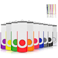 Miniatyrbillede 1 af 5: 8GB Pakke med 10 Drejelige USB-stik USB 2.0 Flash Drive Drejelig Lagerdisk Hukommelseskort Pendrive med Snore (10 Farver 8GB*10PCS)