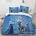 Miniatyrbilde 1 av 2: Elsa 3D Tegneserie Frost-trykt Sengesett Dynetrekk Dynetrekk Putetrekk Barnegave #11 US QUEEN 228x228cm