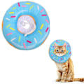Miniatyrbillede 1 af 3: 2 Beskyttende krave til kæledyr, justerbar donut katte restitutionskraver sød blød kegle, kæledyrs hals Elizabethansk krave anti-bid slik kirurgi sårheling til kat