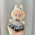 Miniatyrbild 1 av 5: Original Andra Generationens Labubu Monster Have A Seat Serie Söt Docka Klädleksak Ornament Endast Kläder Söt Dockleksak Present-Labubu 28