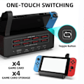 Miniatyrbild 4 av 5: Dockningsstation för /OLED TV USB-C Spelkortsförvaring med USB2.0x2+USB3.0+PD Snabbladdning+Kylfläkt