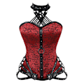 Miniatyrbild 1 av 5: Midjetränare Shapewear Toppar Damkläder Underkläder Sexig Korsett Red 4XL