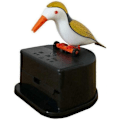 Miniatyrbild 1 av 5: Tandpetarhållare Dispenser, Automatisk Fågel Tandpetarbox, Fågel Hackspett Tandpetardispenser Gyllene