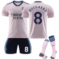 Miniatyrbillede 1 af 4: 22-23 Arsenal 2 udebane rosa nr. 9 Jesus trøje 8 Erdgau 19 Pepe fodbolduniformssæt NO.8 DEGAARD M
