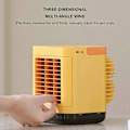 Miniatyrbillede 4 af 5: Køleventilator, Luftkøler Ventilator Bærbar Mini Sommer Skrivebord til Kontor til Hjemmet (gul)