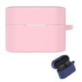 Sony WF 1000XM6 -silikonisuojakotelo karabiinihaalla Rosa