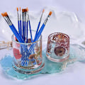 Miniatyrbillede 4 af 5: DIY Krystal Limform Specialformet Uregelmæssig Bakke Bord Hjem Kunst Ornament Silikoneform
