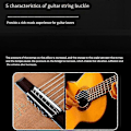Miniatyrbillede 4 af 4: Guitarstreng E Akkordbinding til strengeinstrumenter Akustisk Guitar Dele Tilbehør, sort
