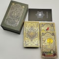 Miniatyrbild 3 av 5: Klassiska vattentäta tarotkort med guldfolie och magnetlåda som specialgåva Jewel box b