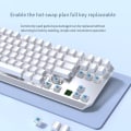 Miniatyrbilde 3 av 5: TK87 mekanisk tastatur 87-tasters fullt utbyttbart kablet gamingtastatur Camel