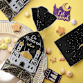 Pikkukuva 3 / 5: 100 kpl Eid Mubarak -juhlapussukoita, muslimien Ramadan-karkkipussit muoviset lahjapussit U
