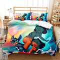 Miniatyrbilde 1 av 2: Stitch 3D-printet sengesett dynetrekk dynetrekk putetrekk barnegave farge 22 US FULL 200x230cm