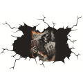 Pikkukuva 5 / 5: Ikkunatarrat, personoitu Halloween-design kotiin, autoon, ulkokoristeluun Kissing Skeleton 40X30CM
