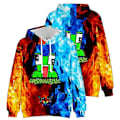 Miniatyrbillede 2 af 3: Børne Casual Langærmet Hættetrøje Pullover Sweatshirt