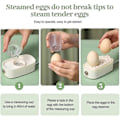 Miniatyrbilde 4 av 5: Elektrisk Eggekoker - Kompakt Steamer for 2 Egg, Koker Myke, Medium og Harde - Beste Eggekoker