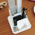 Miniatyrbillede 5 af 5: Ikke Let at Ridse Moderne Holdbar Skrivebordsopbevaring Organizer til Studerende Opbevaringsboks Hvid