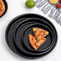 Miniatyrbillede 4 af 5: Dyb Rund Pizzaform Kulstofstål Non-Stick Bageplade, Pizzaform til Ovn til Hjemmelavet Madlavning