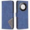 Miniatyrbillede 1 af 5: BINFEN COLOR BF05 Kompatibel med Huawei Mate 60 Pro / Mate 60 Pro+ Wallet Præget Læder Telefon Cover Stativ Blue