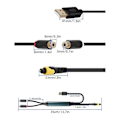 Miniatyrbilde 2 av 5: Digital Fiber til Hunnkabel med USB Strømkabel for TV, Dekoder, DVD Blu-Ray og Annet Utstyr