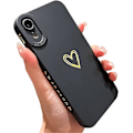 Miniatyrbild 1 av 5: Sött Bling för iPhone XR, Guld Laser Gradient Färg Skiss Plätering Kärlek Hjärta Skal med Linsskydd för Kamera, Mjukt