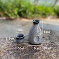 Miniatyrbillede 3 af 5: 1 Sæt Udsøgt Japansk Sake Kop Sake Kande Retro Sake Sæt Japansk Retro Simpel Keramisk Sake
