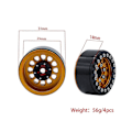 Miniatyrbilde 2 av 5: 4 stk. 1.0 Tommers Metall Beadlock Felgnav Felg for 1/18 1/24 RC Crawler Bil TRX4M Axial SCX24 AX2