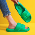 Miniatyrbillede 2 af 5: Bløde sky-slippers med tyk sål til sommerstrand, sandaler, hjemmesko Deep green 38-39