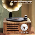Miniatyrbild 3 av 5: Retro Grammofonform Bluetooth Högtalare Portabel Box Trådlös Högtalare Utomhus för Ljudsystem TF F