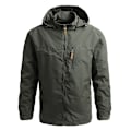 Miniatyrbild 1 av 5: Vindjacka för män Militär Fältjacka Ytterkläder Herr Taktisk Vattentät Pilotjacka Hoodie Herr Jakt Armékläder Army Green Asian size 5XL