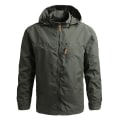 Miniatyrbilde 1 av 5: Herre Vindjakke Militære Feltjakker Yttertøy Herre Taktisk Vanntett Pilotjakke Hettegenser Herre Jakt Militærklær Army Green Asian size S
