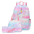 Miniatyrbilde 1 av 5: Unicorn Skolesekk for Barn Lett Vanntett Ryggsekksett for Studenter style 1