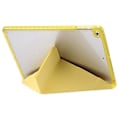 Miniatyrbilde 2 av 5: Kompatibel med iPad Air (2013) / Air 2 / iPad 9,7-tommer (2017) / (2018) Lær+Klar Akryl Tablet Case Origami Tri-fold Stativ Ta Yellow