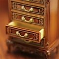 Miniatyrbild 4 av 5: Miniatyr Byrå Sovrum Sängbord Förvaringslåda Skåp Modell Scendekor