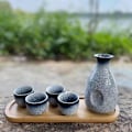 Miniatyrbillede 5 af 5: 1 Sæt Udsøgt Japansk Sake Kop Sake Kande Retro Sake Sæt Japansk Retro Simpel Keramisk Sake
