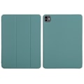 Miniatyrbillede 1 af 5: Kompatibel med iPad Pro 11 (2024) Taske PU Læder Tri-Fold Stand Magnetisk Lukning Tablet Cover Green