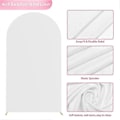 Miniatyrbilde 3 av 5: 5FT 65x150cm U-Formet Bakgrunnsbue Ramme Stativ Elastisk Trekk for Bryllupsseremoni Bursdagsfest White