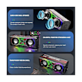 Miniatyrbild 5 av 5: V8 Transparenta Bluetooth-högtalare RGB-ljus Trådlös Utomhus Sport Bluetooth Audio TWS Subwoofer S