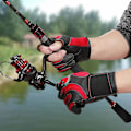 Miniatyrbillede 4 af 5: Fiskehandsker - Koldt Vintervejr Herre- og Damefiske S-xl Red M